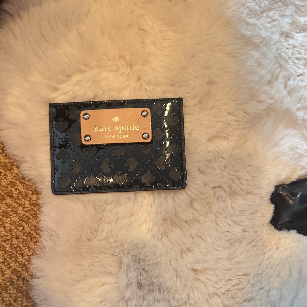 Kate Spade Black and Gold Card Holder
